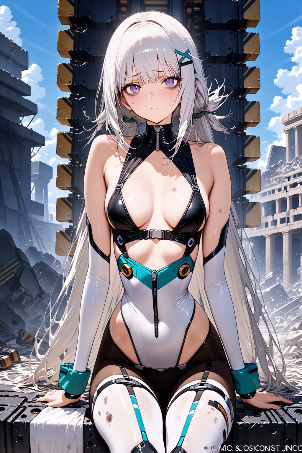 ジャケットオフした変身ヒロイン