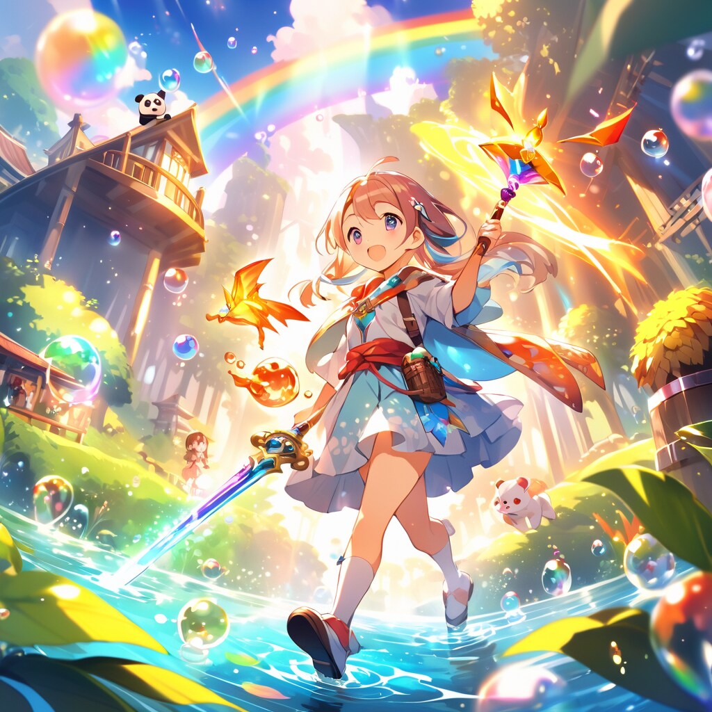 複数の魔法のファンタジー少女