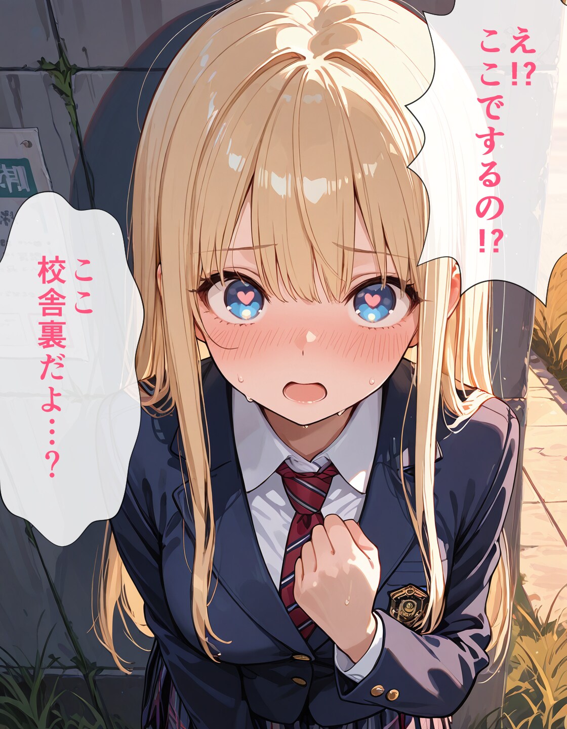 校舎裏で