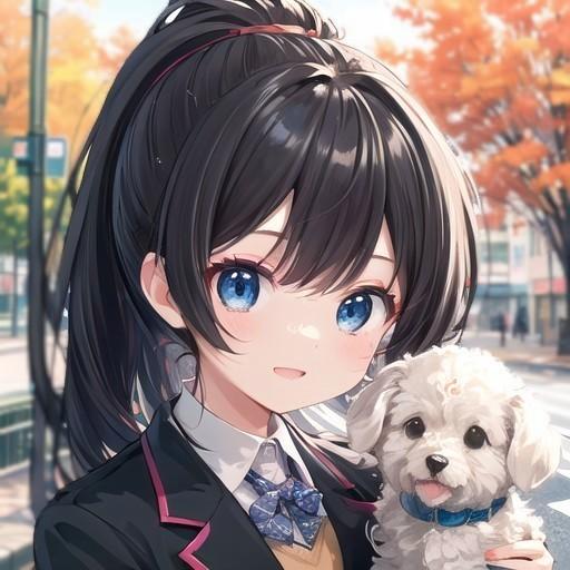 わんちゃんと散歩 | の人気AIイラスト・グラビア