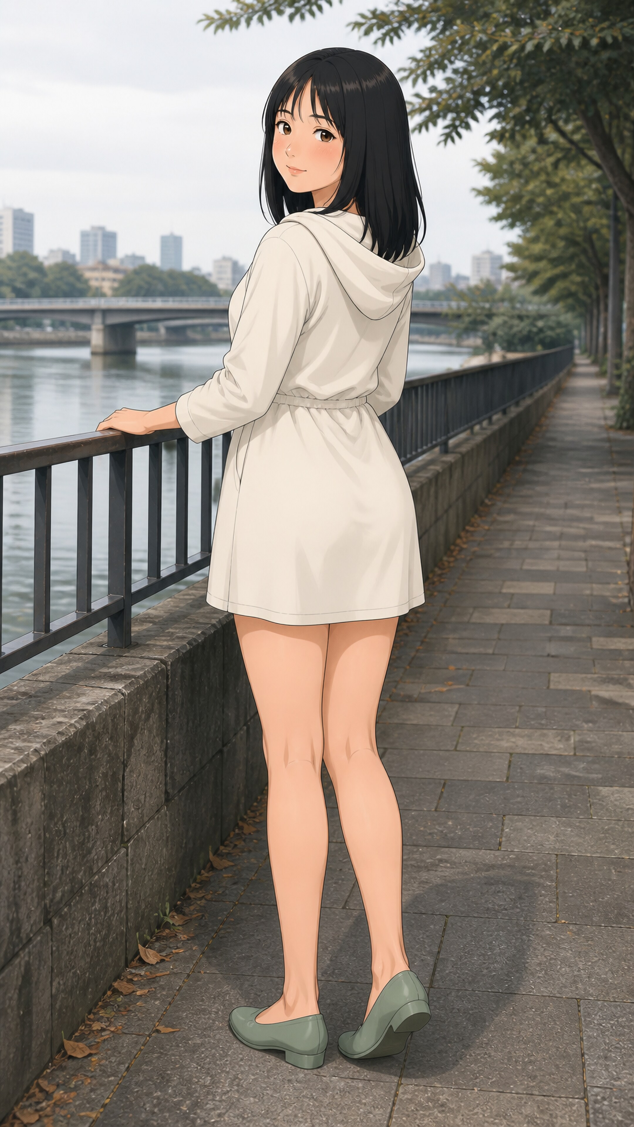 川風にほどける微笑み | の人気AIイラスト・グラビア