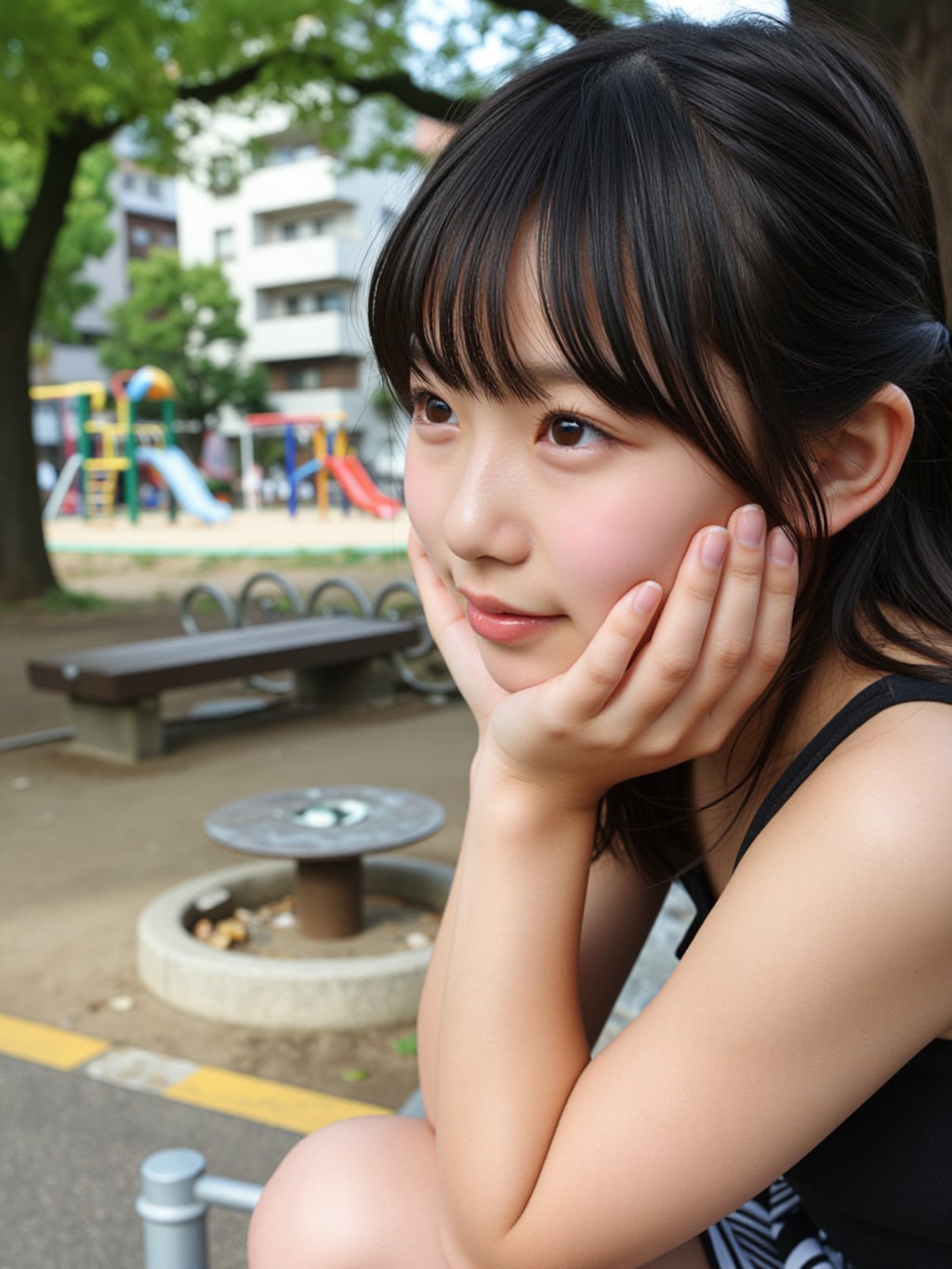 公園の美少女