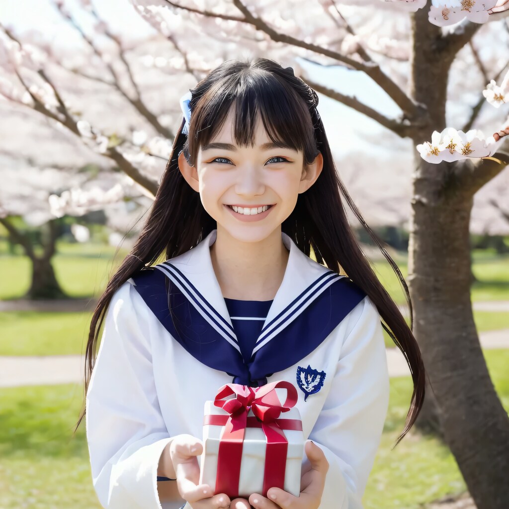 黒髪ロングでセーラー服の美女２２