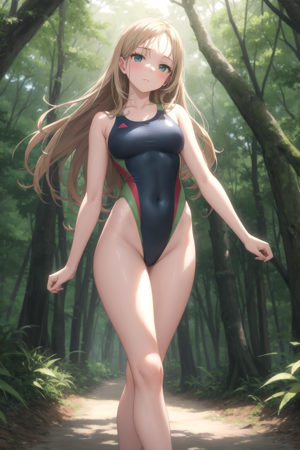 こんな所で競泳水着