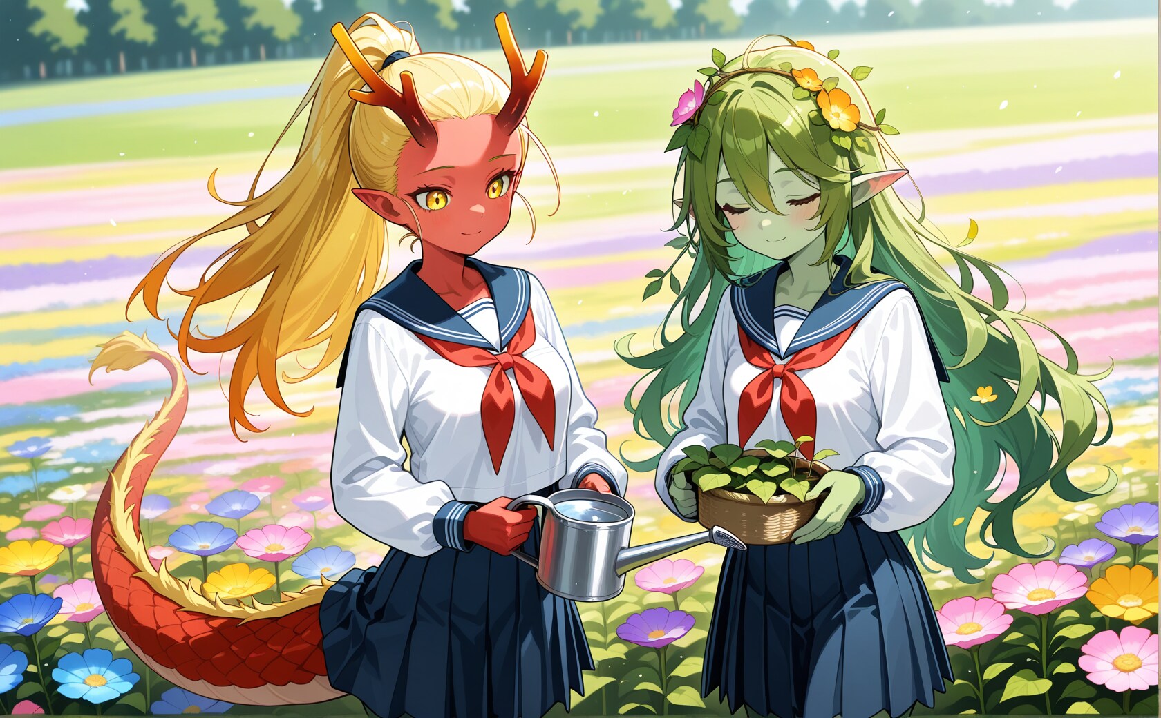 不良少女は花好き | の人気AIイラスト・グラビア