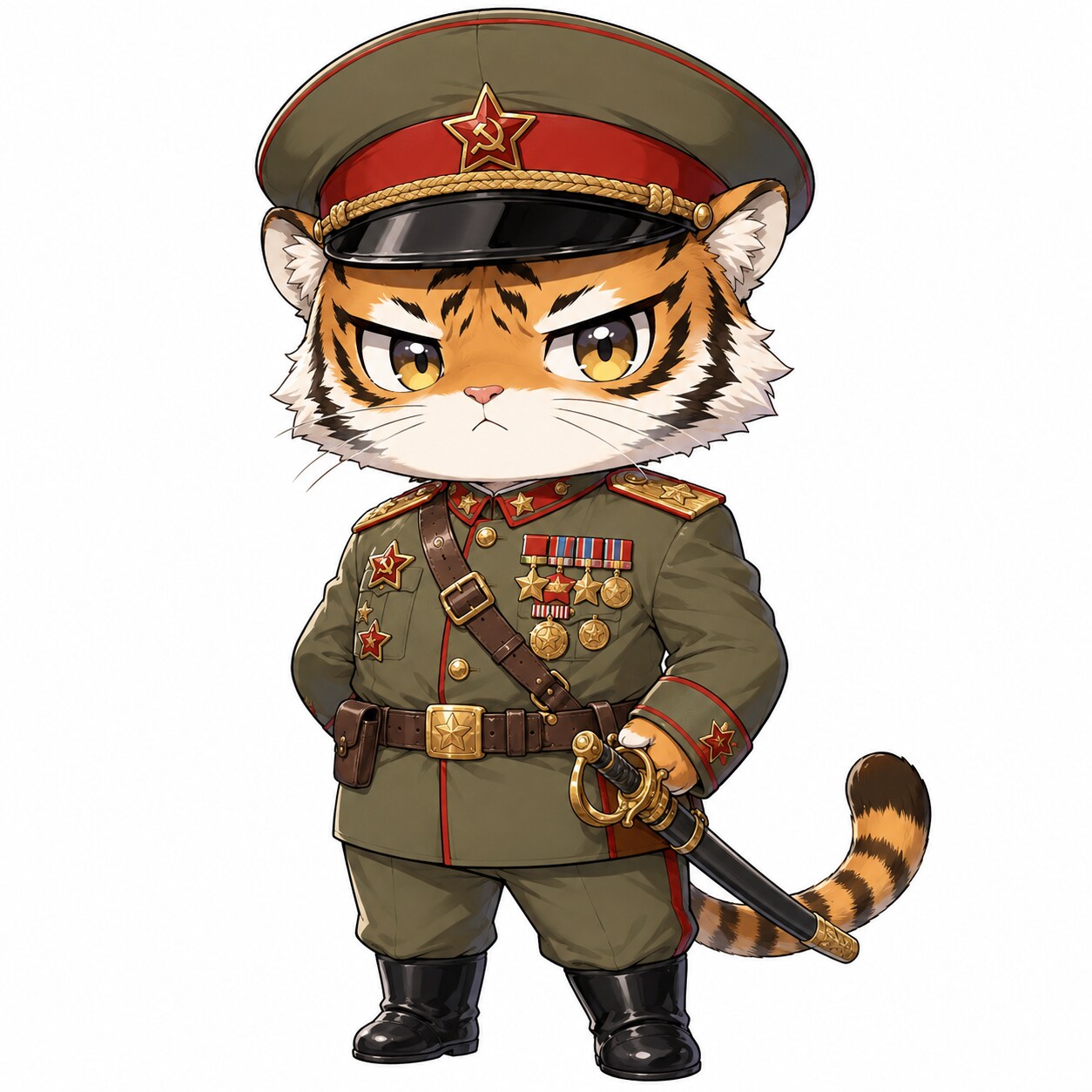 赤軍アムールトラ歩兵大将（亡命） | の人気AIイラスト・グラビア