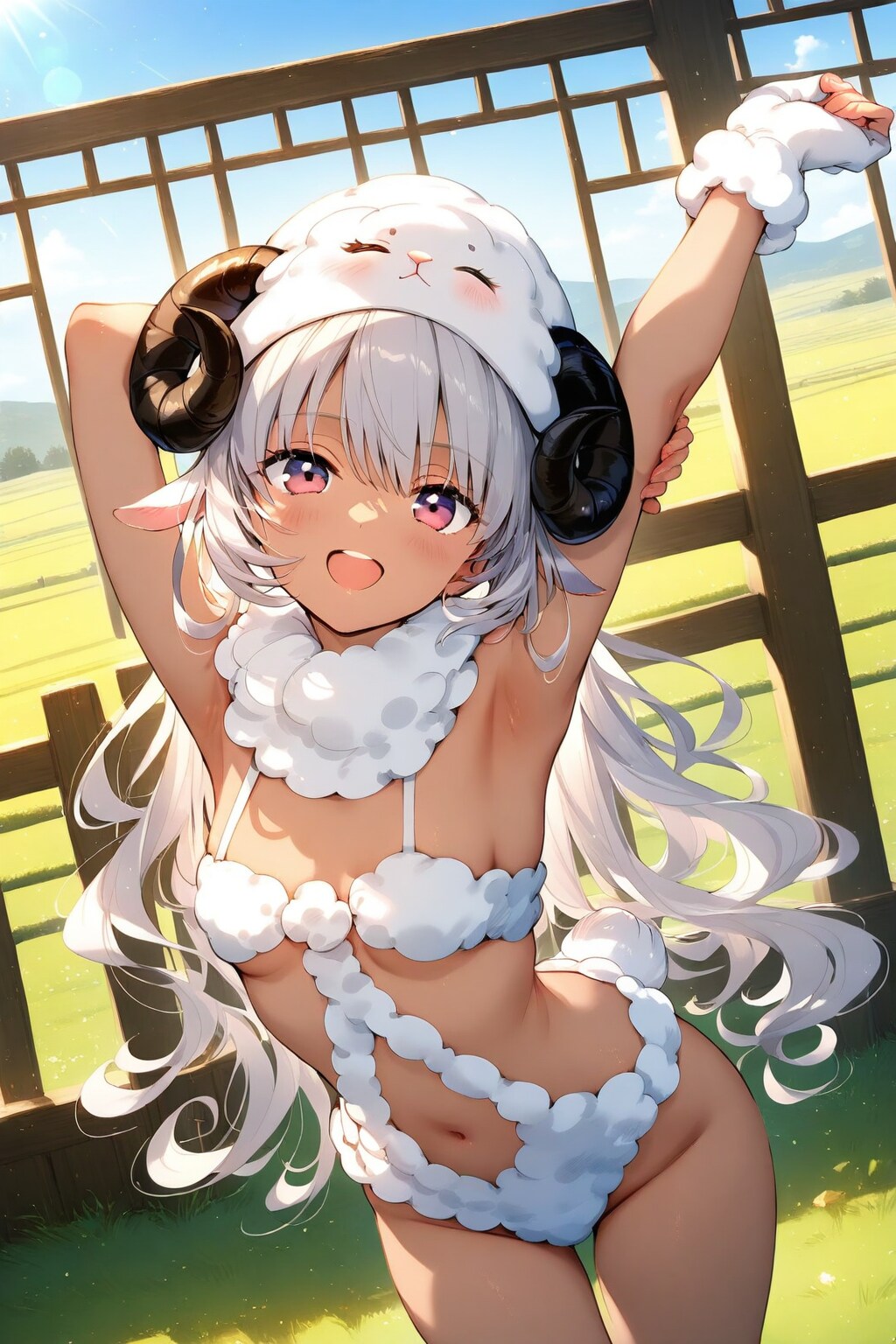 集まれ♪ヒツジの水着①