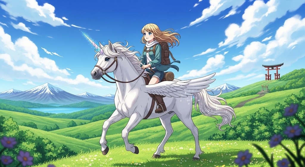 さあ、大地を駆け抜こう🦄