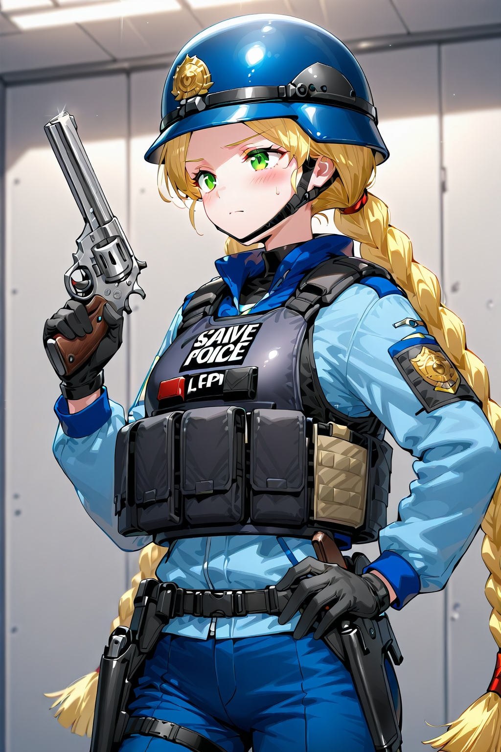 重装備の女警官