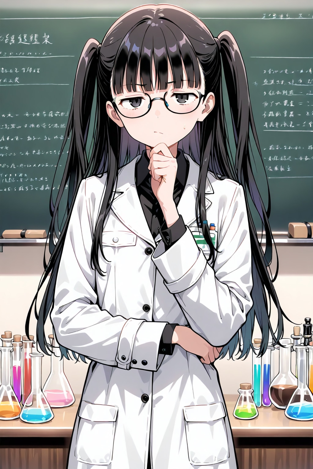 先輩は真剣に悩んでいるようだ | の人気AIイラスト・グラビア