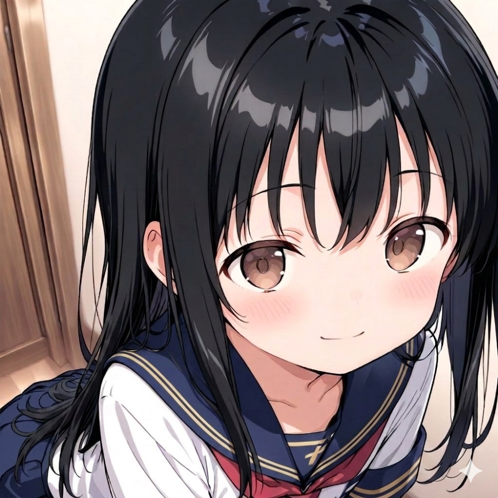 【FA御礼】黒髪ちゃんからケーキを貰うすみれちゃん