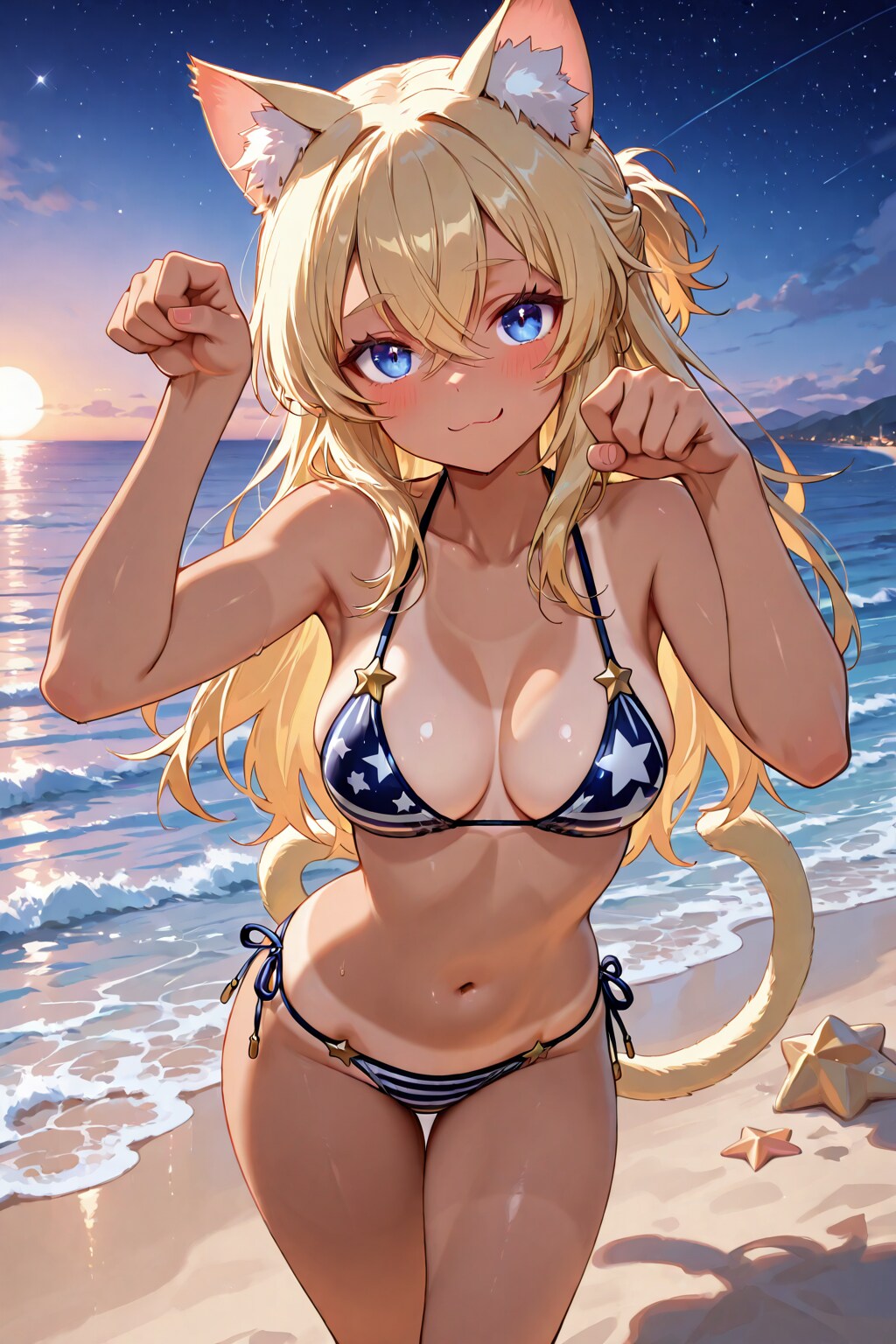 星柄ビキニの金髪ちゃん