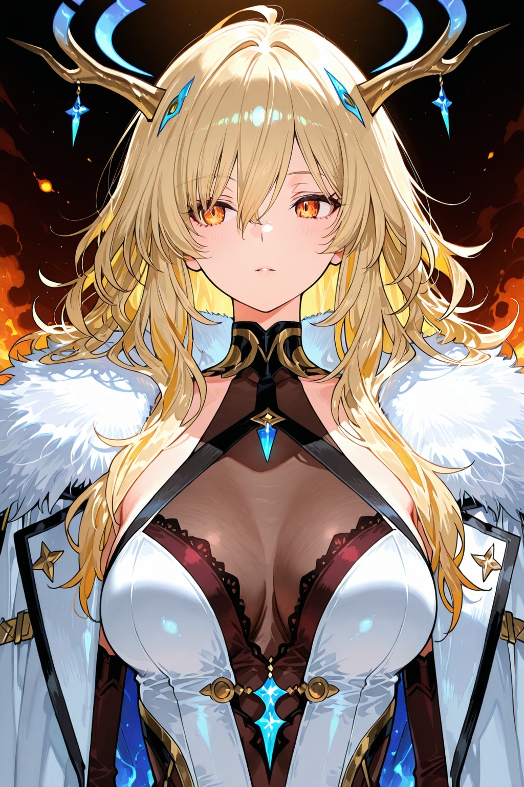 blonde long messy hair