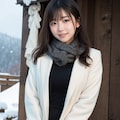 雪景色と女性 3 2枚目