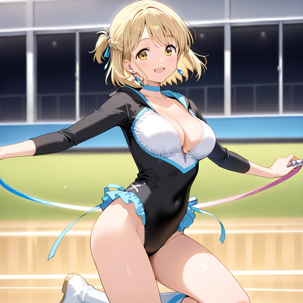 金髪ショート新体操美少女