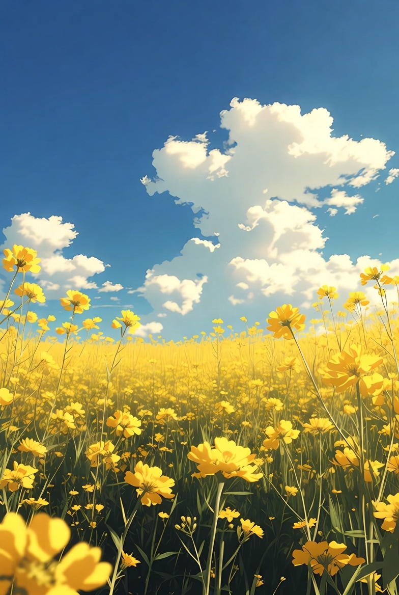 菜の花畑です！ | の人気AIイラスト・グラビア