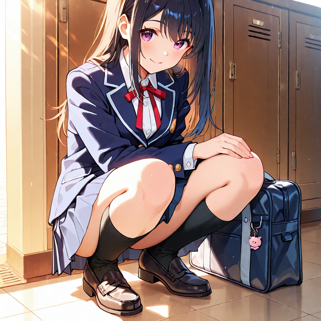 しゃがみ少女