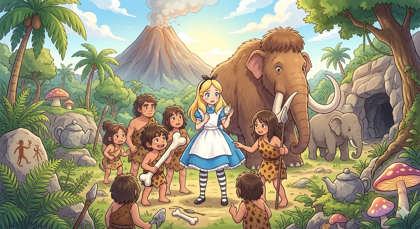 原始時代に迷い込む | の人気AIイラスト・グラビア