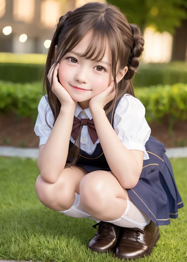 しゃがみだけどチラリなし