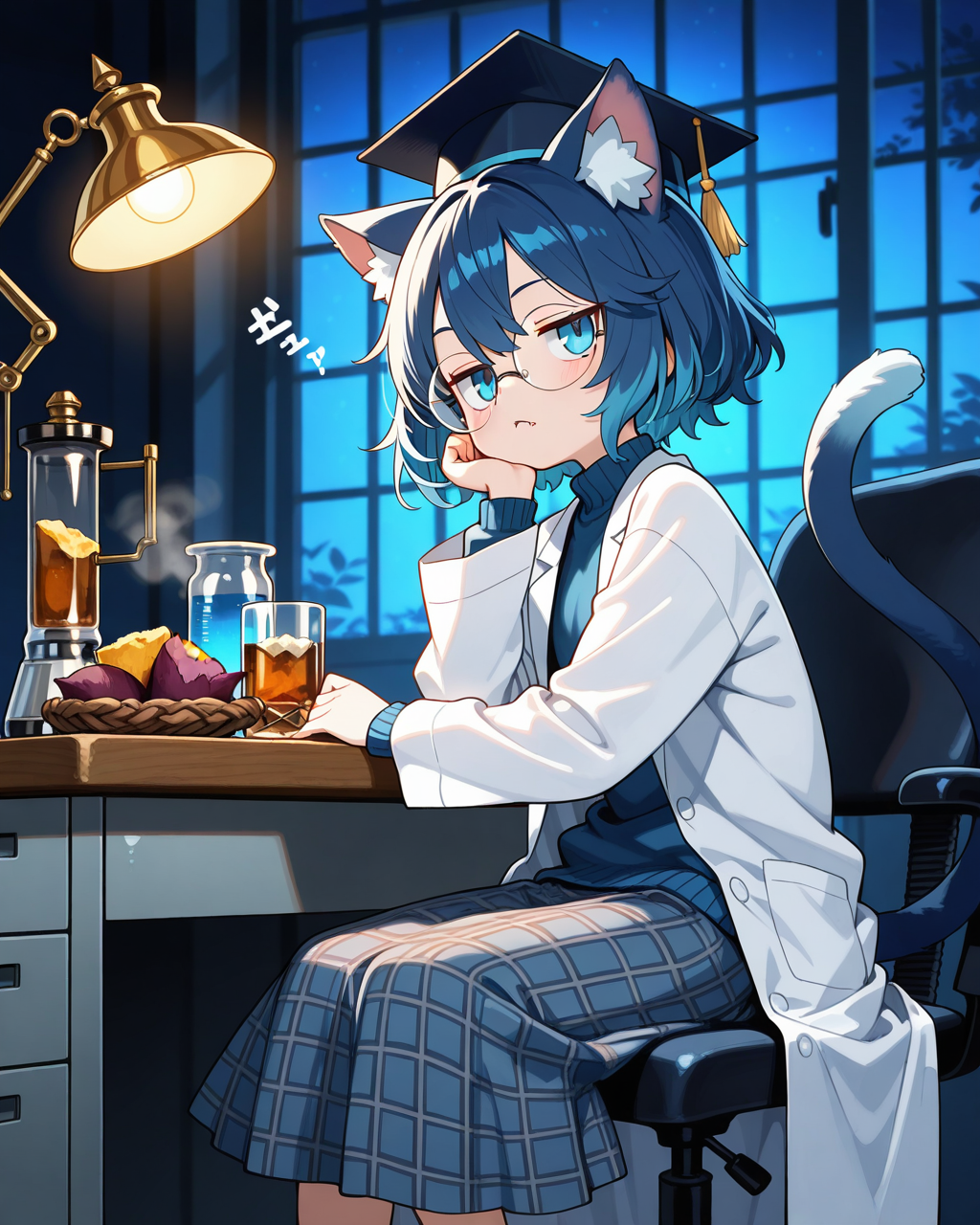 美味しい焼き芋を研究する夏嶺まきちゃん