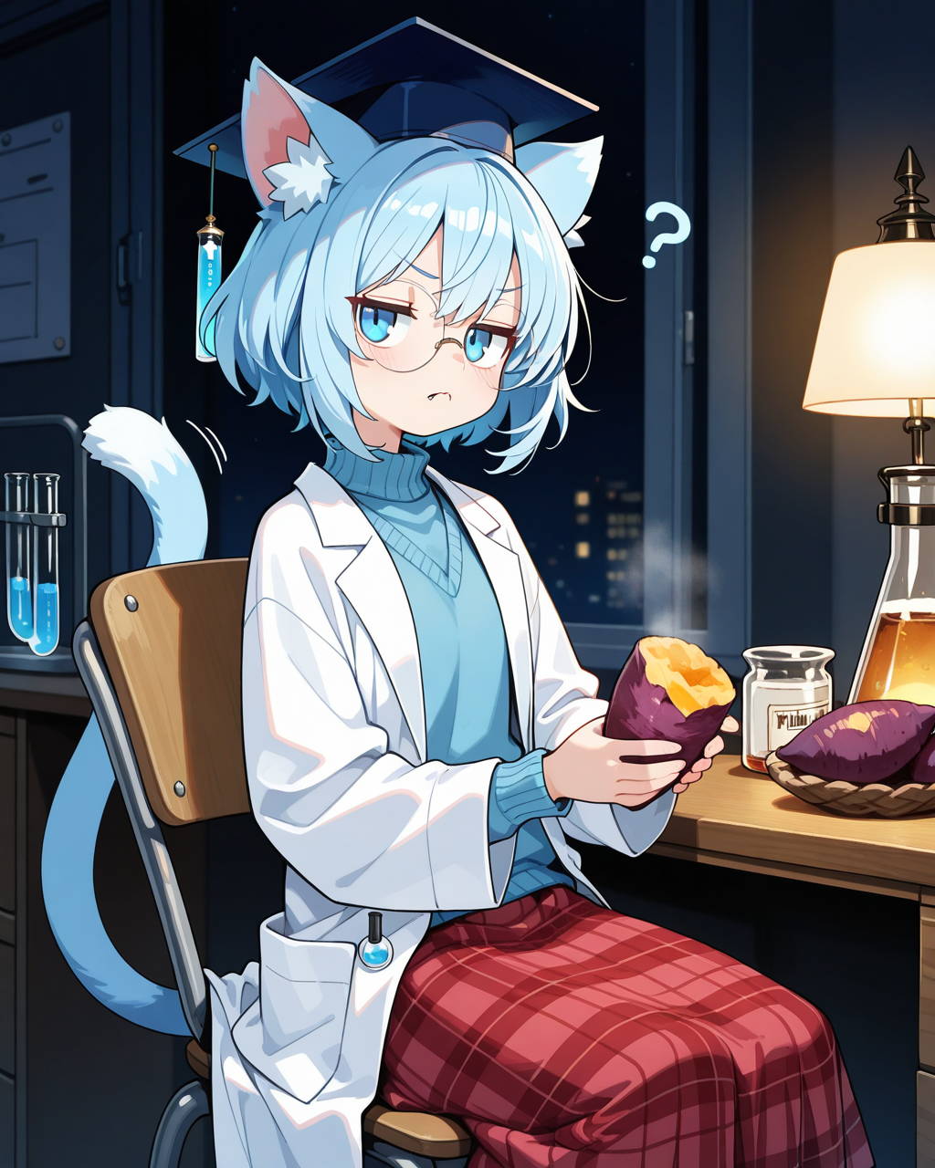 美味しい焼き芋を研究する夏嶺まきちゃん