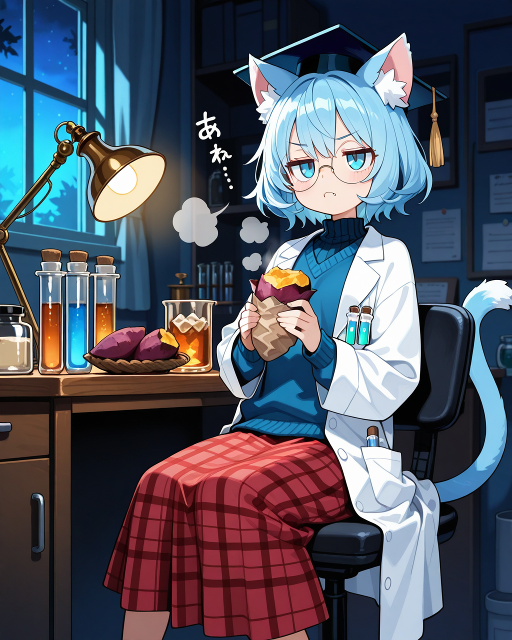 美味しい焼き芋を研究する夏嶺まきちゃん