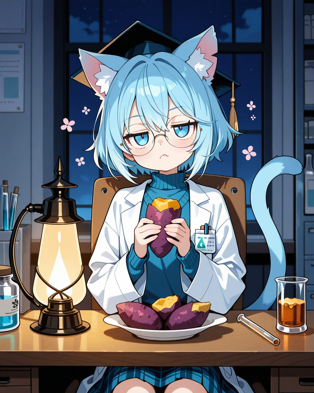 美味しい焼き芋を研究する夏嶺まきちゃん