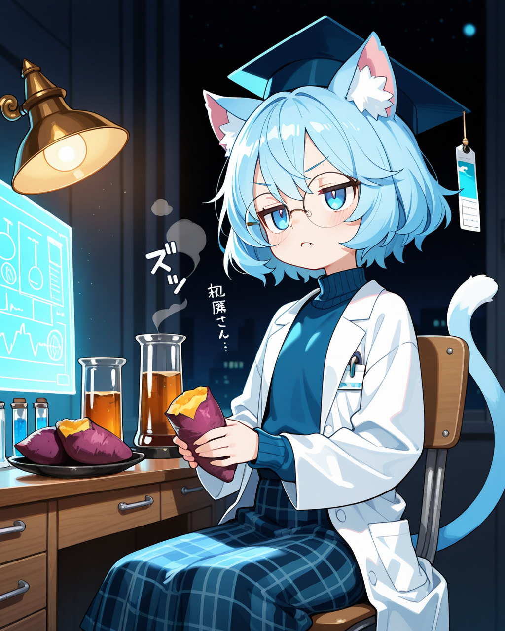 美味しい焼き芋を研究する夏嶺まきちゃん