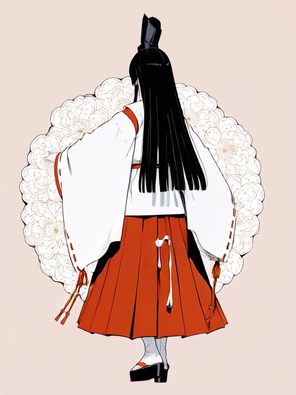 白拍子舞う【パラパライラスト】