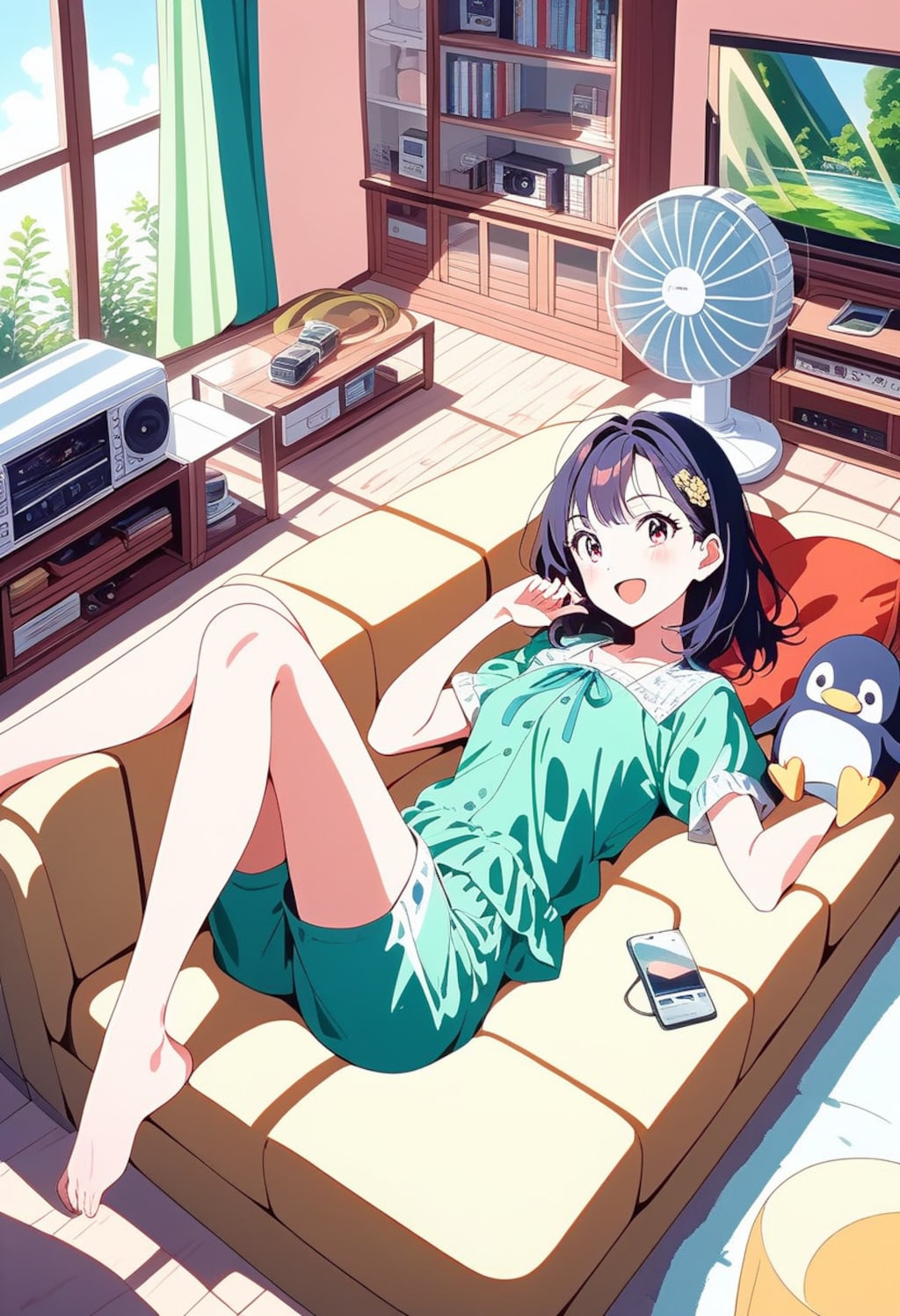 緑髪娘ほか　リラックス