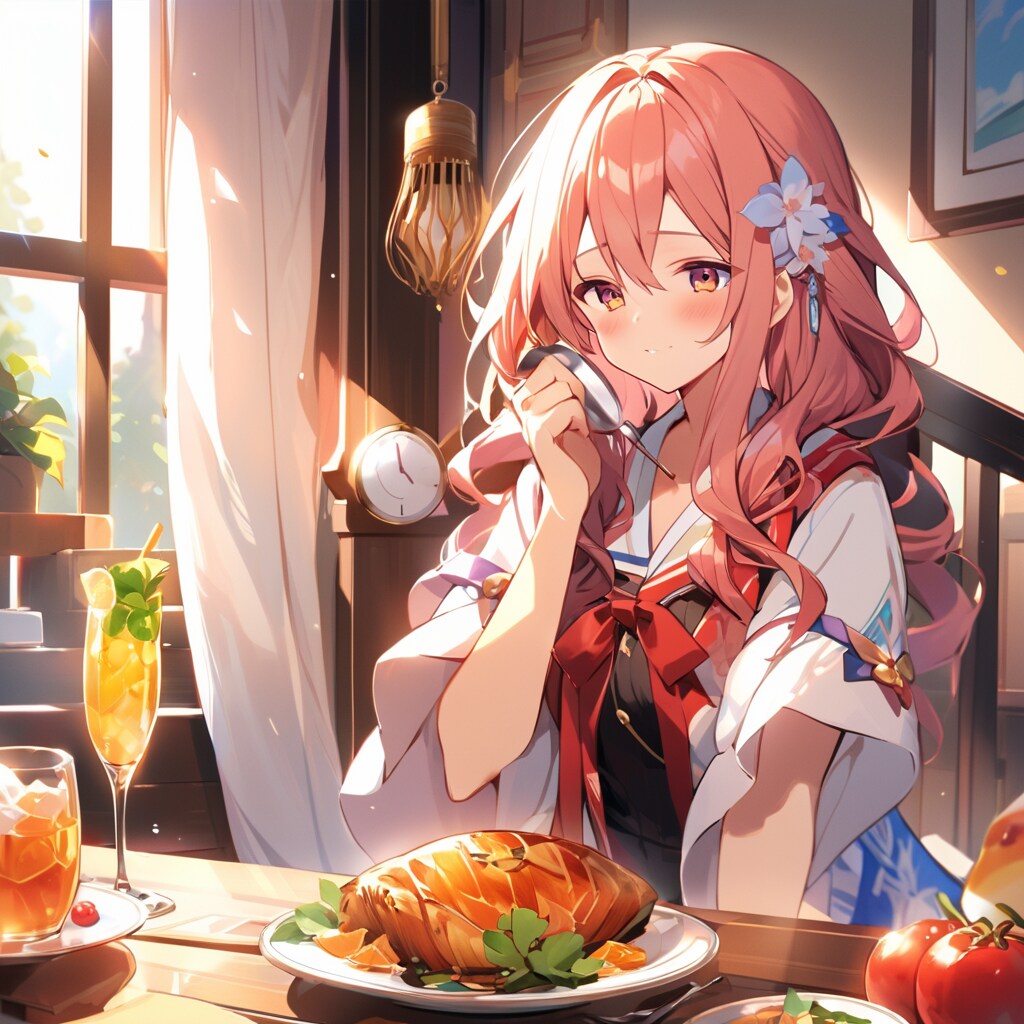 VEGAへの残暑見舞い書いたら、こんな絵が返ってきた。昼間からなんかごっついものを食べているので、元気そうですね。 | の人気AIイラスト・グラビア