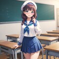 セーラー服にはベレー帽 3枚目