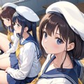 セーラー服にはベレー帽 10枚目