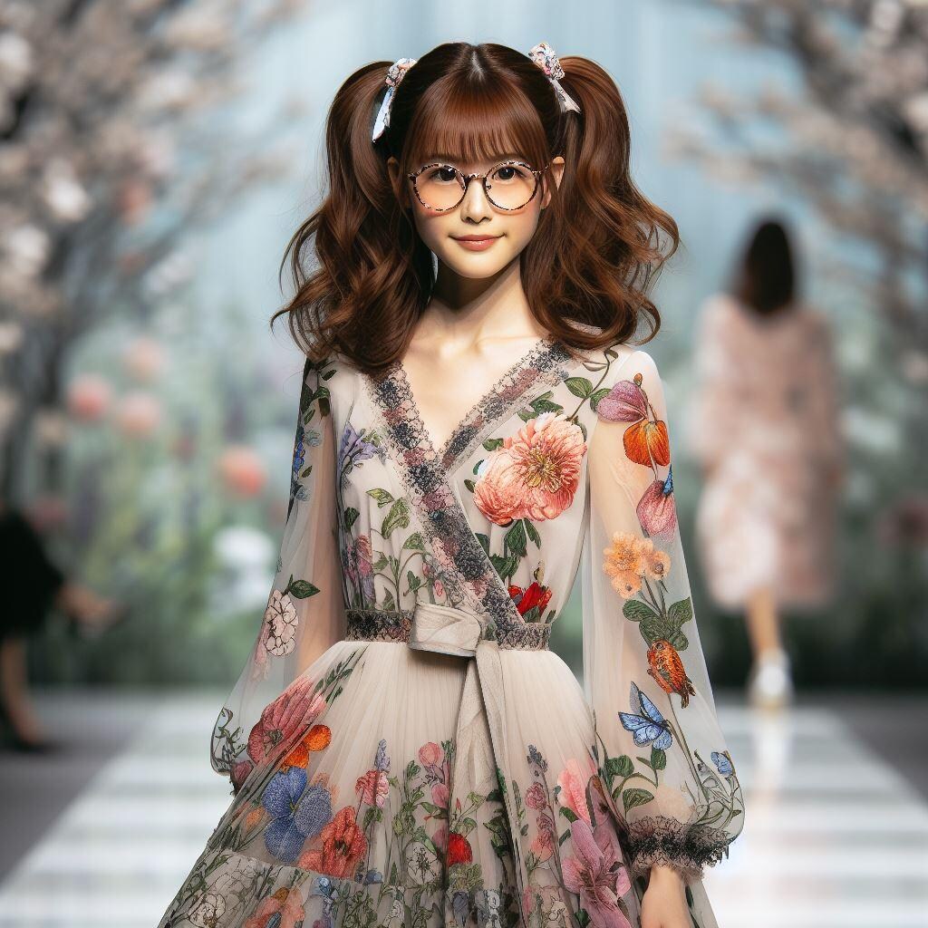 春のファッションショーにゲスト出演する赤ずきんちゃん