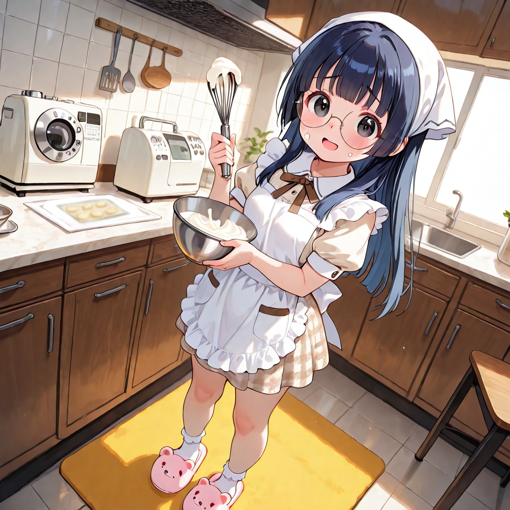 お菓　子作りする菜乃華ちゃん