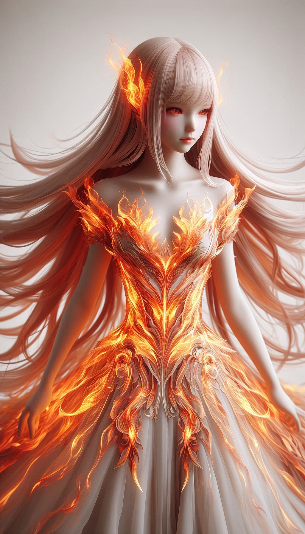 2炎のドレス | の人気AIイラスト・グラビア
