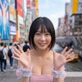 大阪道頓堀でティッシュ配り 3枚目