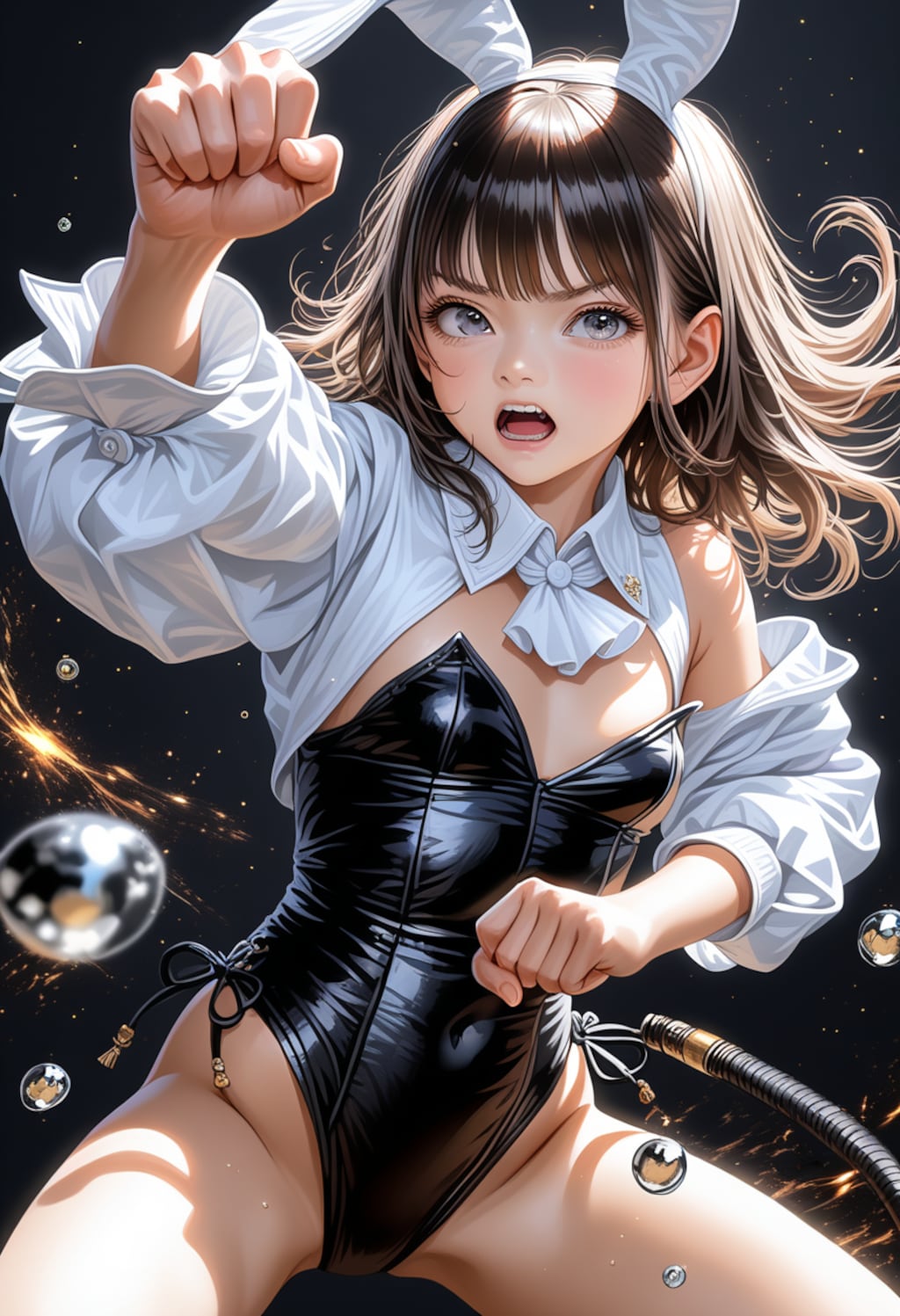 健全バニーの健全パンチ！