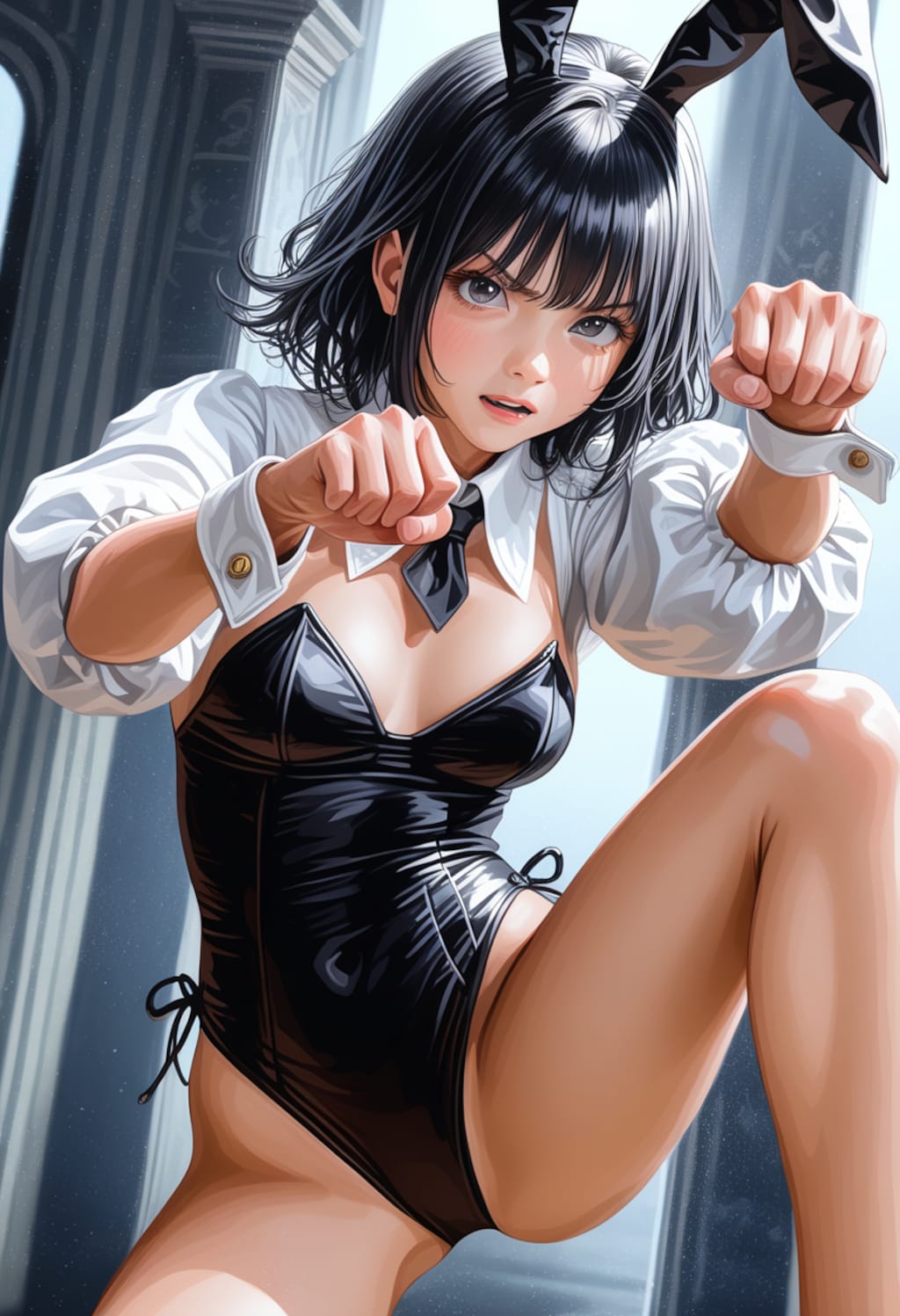 健全バニーの健全パンチ！