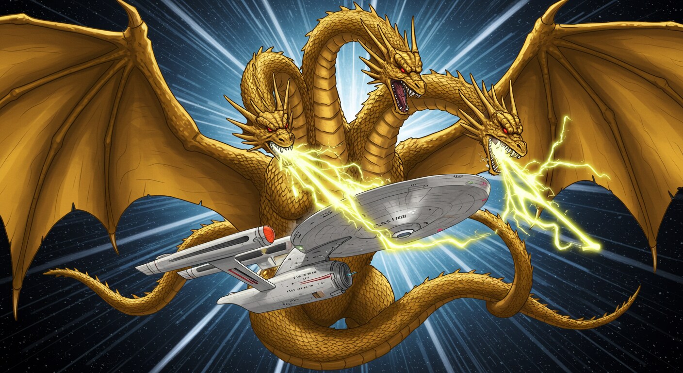 キングギドラとUFO | の人気AIイラスト・グラビア