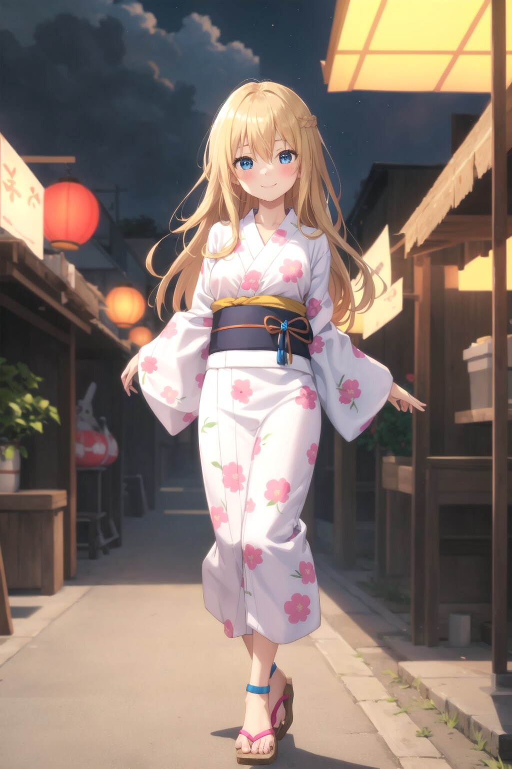 浴衣の金髪ちゃん | の人気AIイラスト・グラビア