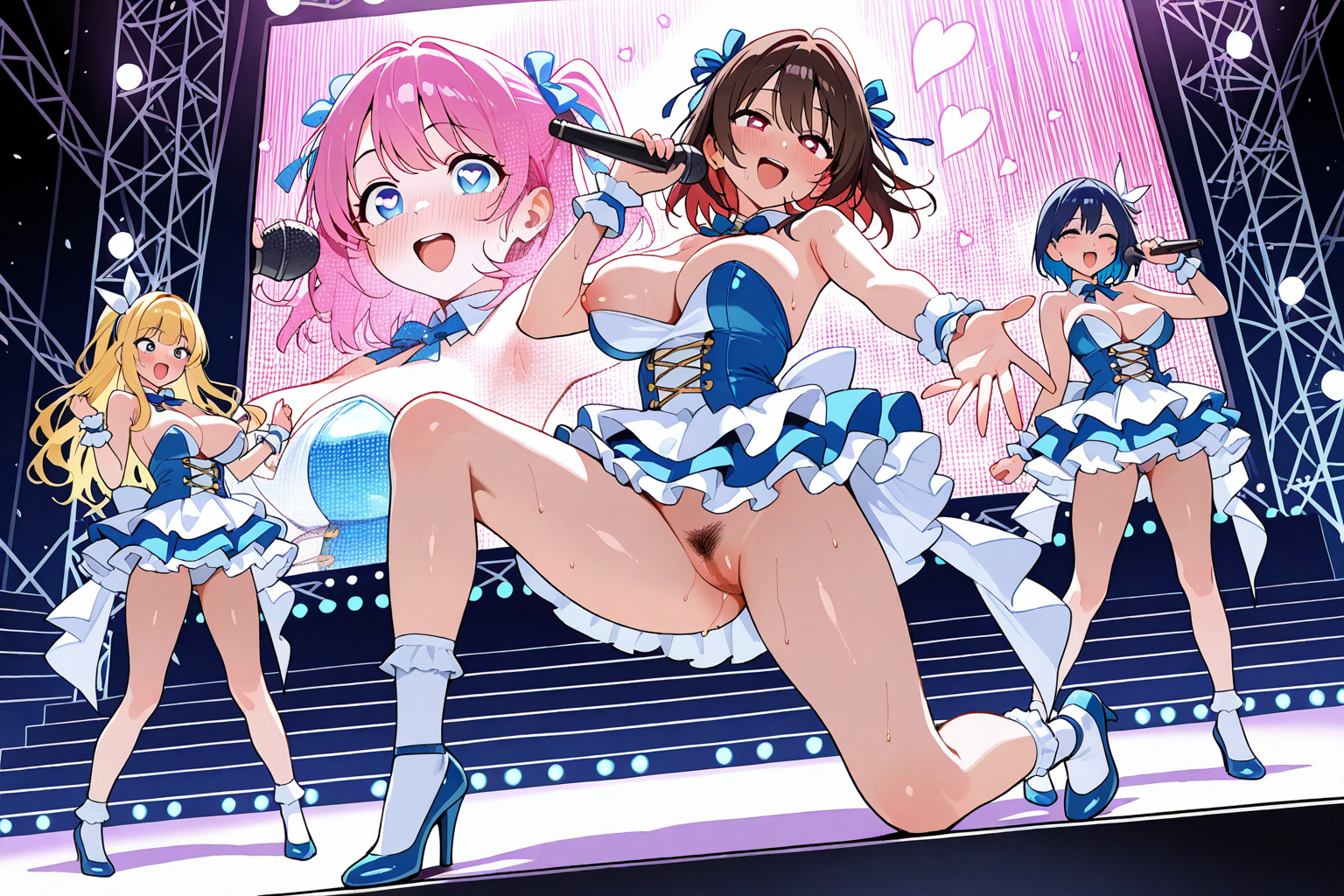 興奮しすぎのアイドル達