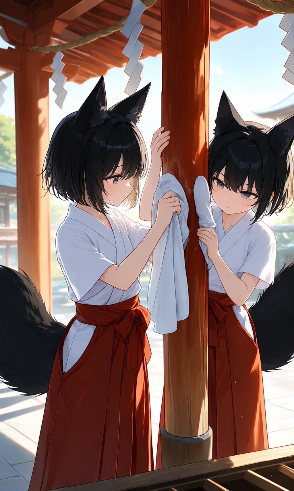 朝のお掃除