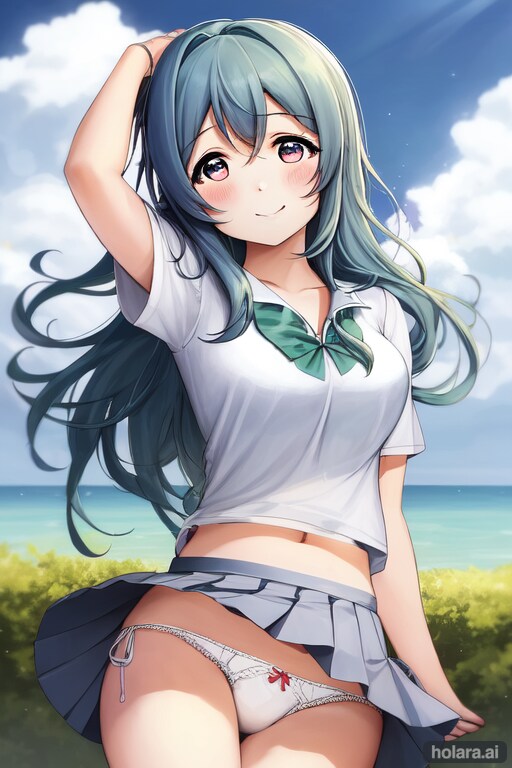 モロ見え