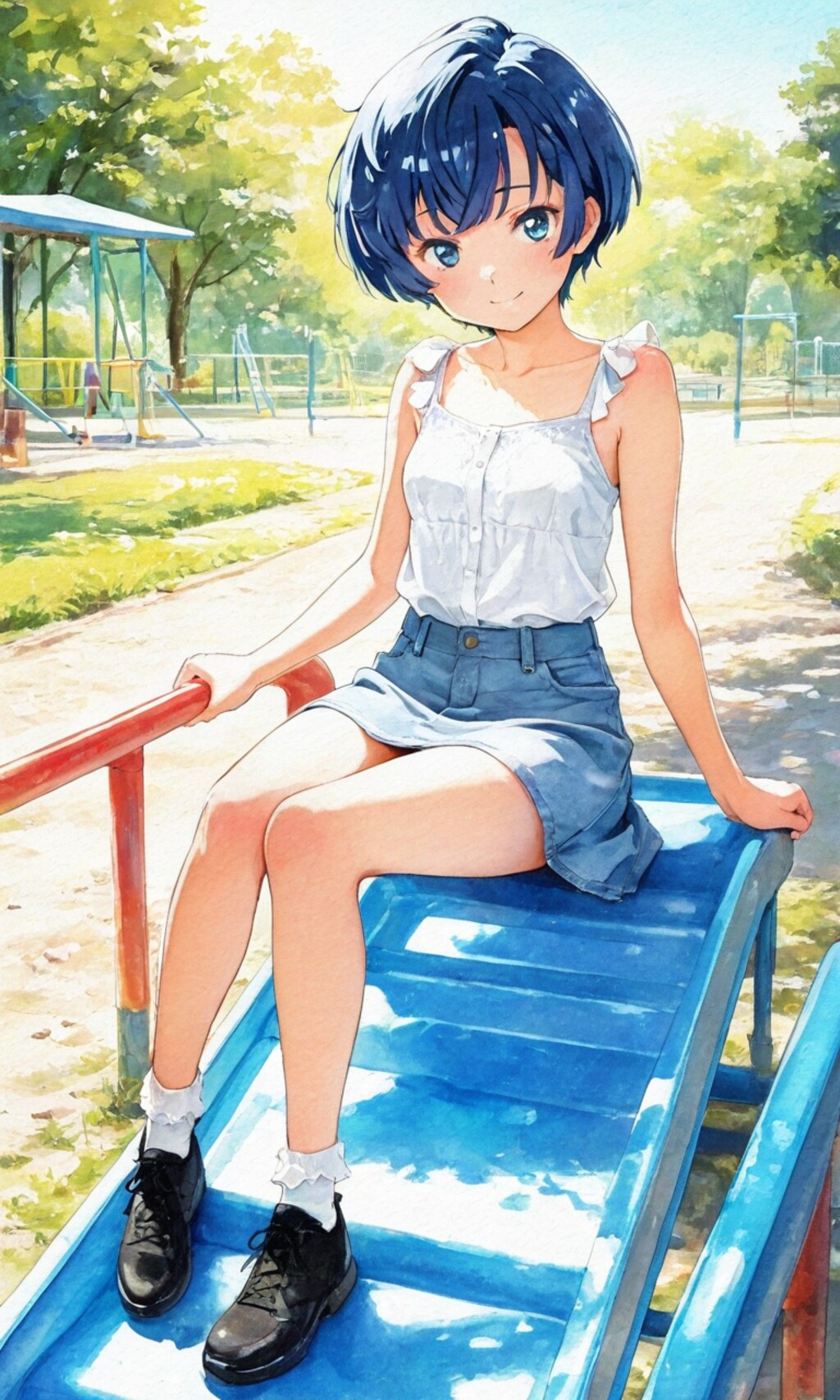 公園で一緒に遊ぼう柑菜ちゃん