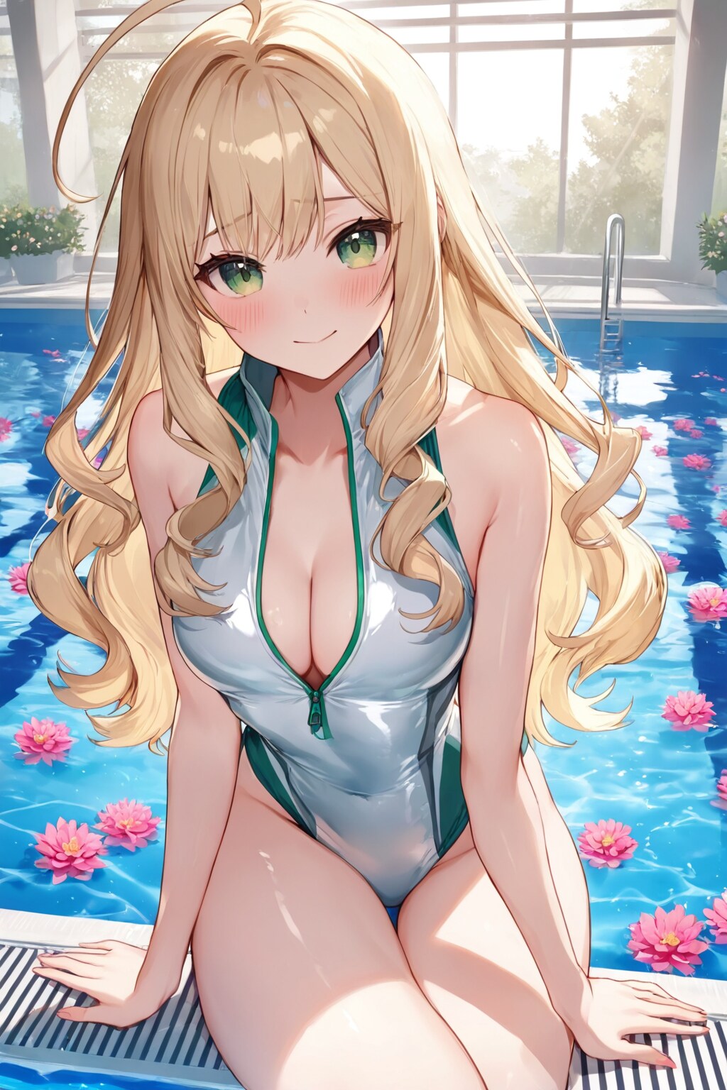 プールサイドにて