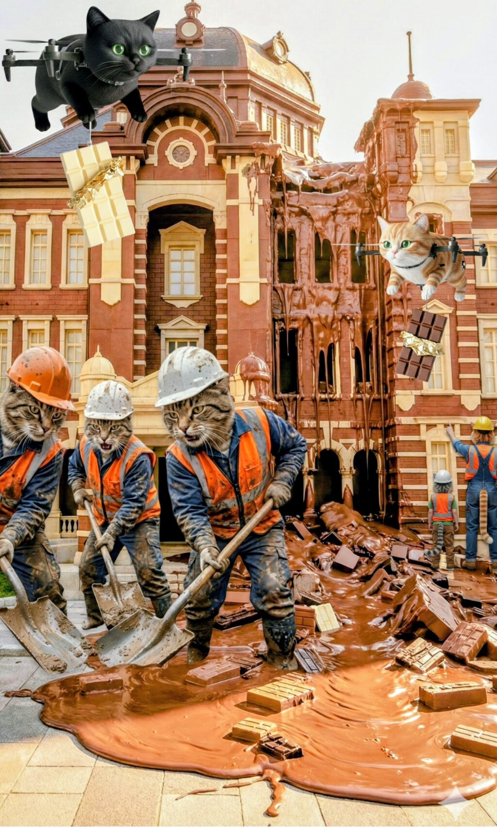 チョコレート駅舎の復旧