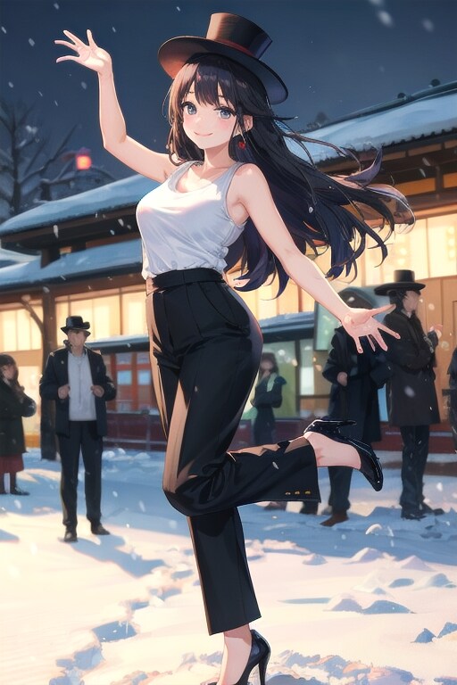 かっこかわいいダンサー白鳥英美梨　さっぽろ雪まつりで、ダンス！