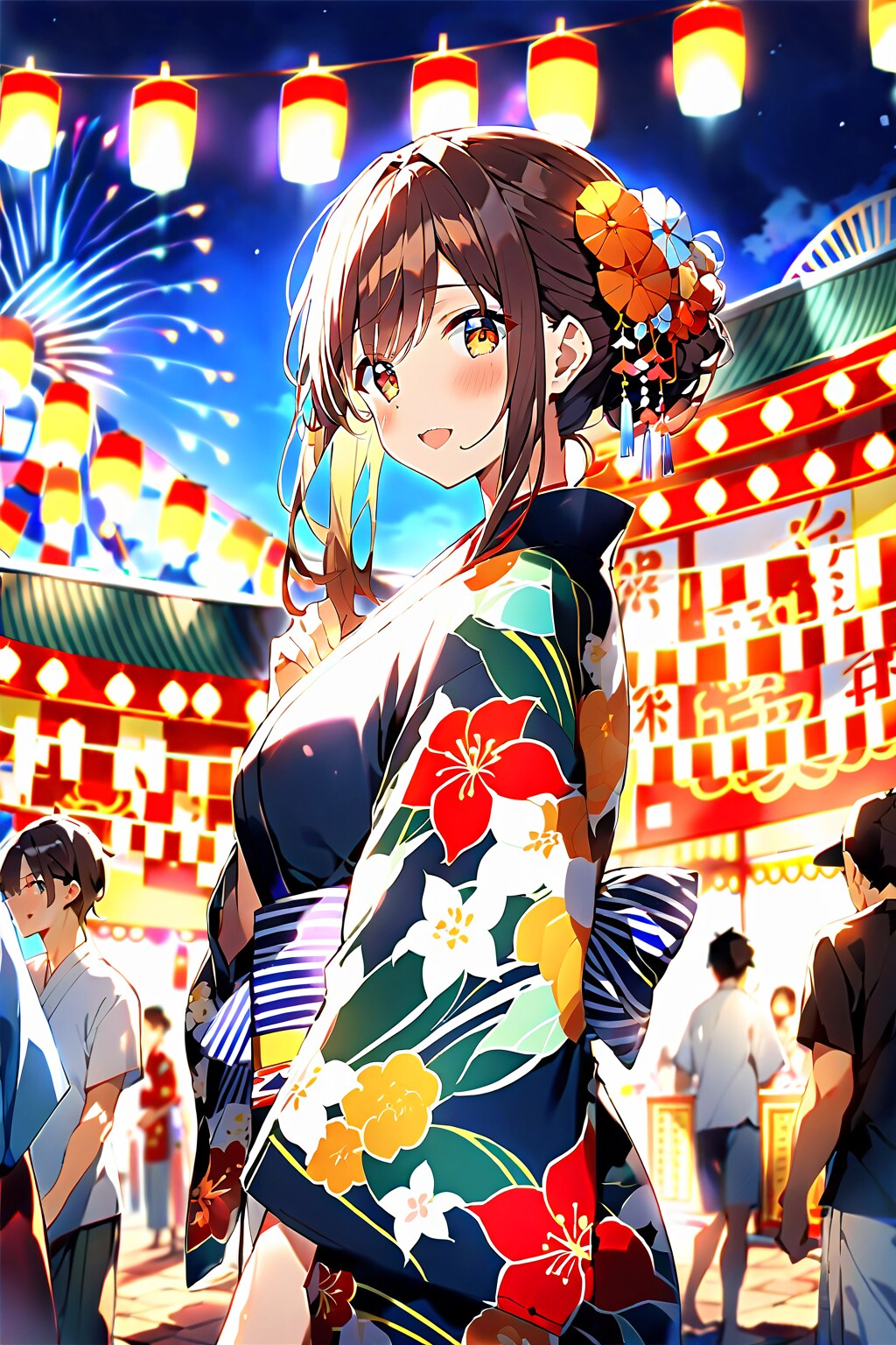 賑わいある縁日通り