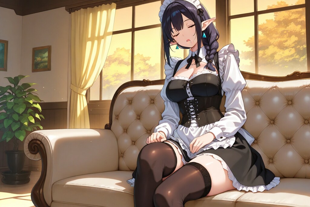 むにゃむにゃ・・・マスター、もう・・・食べれませんってば・・・。ー by #CAPE ー